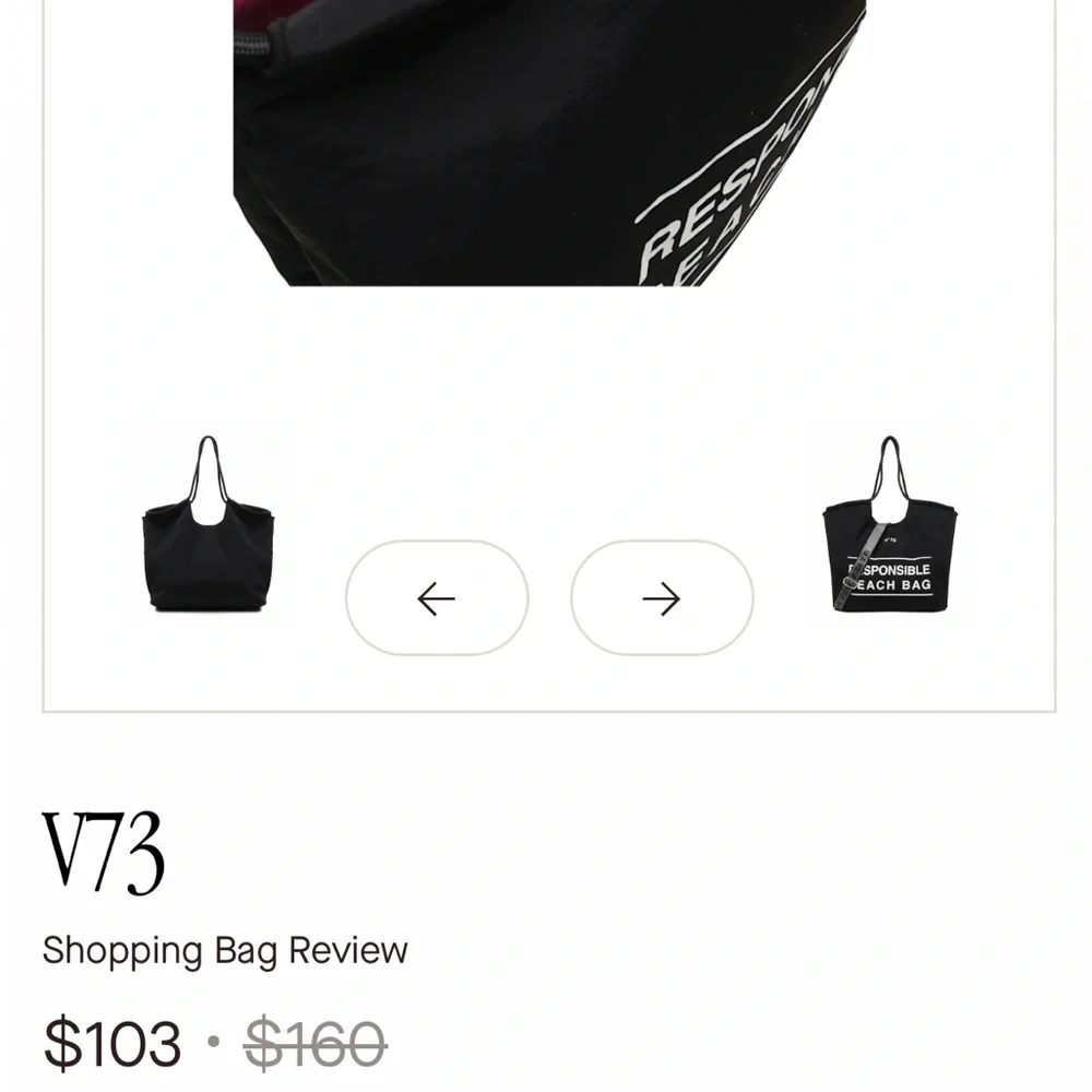 V73 BEACH BAG BLACK - Picture 9 of 10